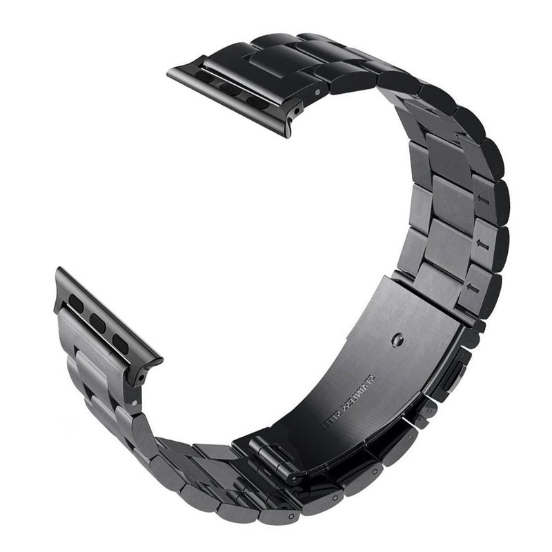 Simpeak Band Compatible with Apple Watch 38mm 40mm Series 6 SE 5 4 3 2 1, Women Men Solid Stainless Steel Business Band Strap Replacement for iWatch 38 40, Black - Image 4